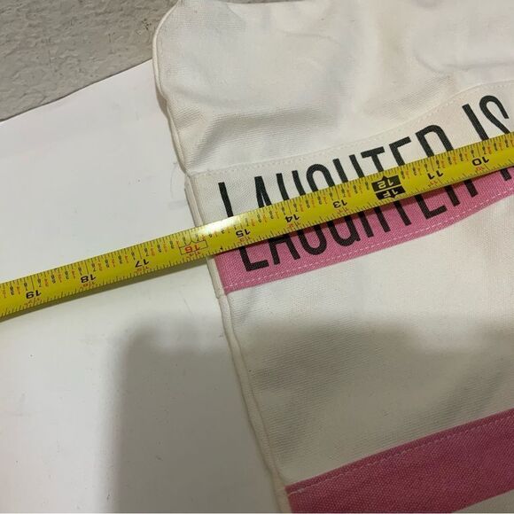 Benefit San Francisco Denim Beach Tote Bag Laughter is Best Cosmetic - Picture 6 of 8